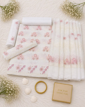 ZUM ZUM Luxury Embroidered Swiss Voile Suit 2026 | Summer Special ZUM ZUM FABRIC