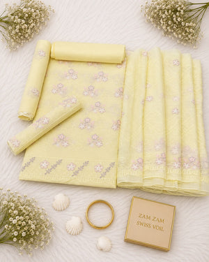 ZUM ZUM Luxury Embroidered Swiss Voile Suit 2026 | Summer Special ZUM ZUM FABRIC