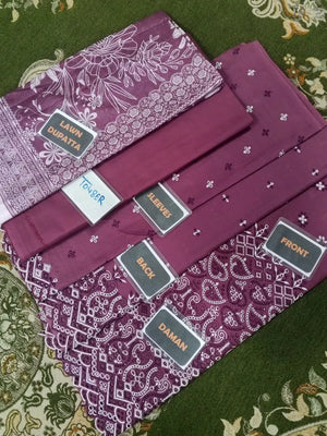 ZUM ZUM Lawn Heavy Embroidery Collection 2026 | Luxury Unstitched Suits Zum Zum Fabric