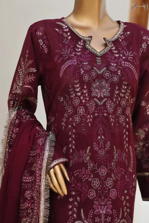 Swiss Heavy Embroidery Formal Dress by ZUM ZUM | Chiffon Suit 2026 Zum Zum Fabric