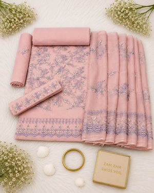 ZUM ZUM Luxury Embroidered Swiss Voile Suit 2026 | Summer Special ZUM ZUM FABRIC