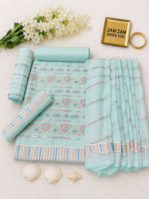 ZUM ZUM Luxury Embroidered Swiss Voile Suit 2026 | Summer Special ZUM ZUM FABRIC